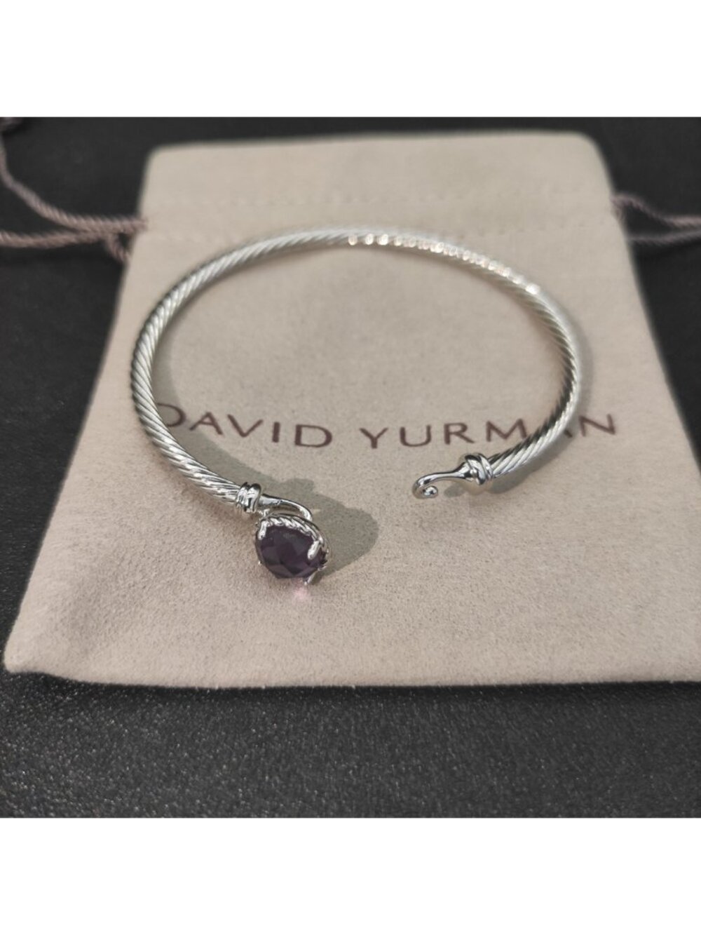 David Yurman 3mm Purple Diamond Bracelet